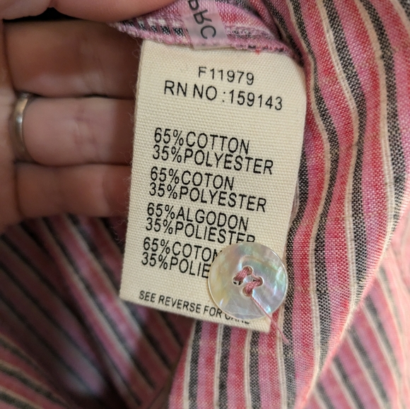 FRNCH Laurena Stripe Woven Jumpsuit Cotton Blend Pink Size L Pink White - Picture 12 of 13